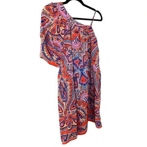 Angie Women's Colorful Paisley Off The Shoulder Cut Out Mini Dress Size Medium